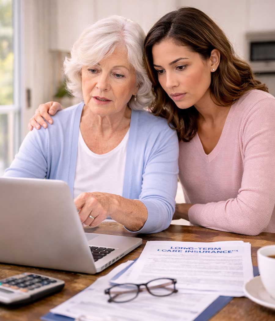 Mother Daughter on Laptop